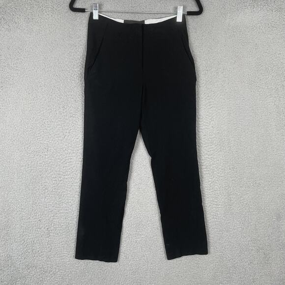 Cedric Charlier Pants Womens 4 Black Slim Fit Made in Italy Wool Blend Trousers - Picture 1 of 12